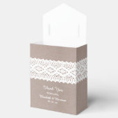 Rustieke Kraft & Witte Kant Bruiloft Dank u Bedankdoosjes (Geopend)