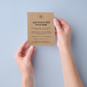 Rustieke Kraft Zakelijke Flyer Ontwerp voor Bedrij (Hand)