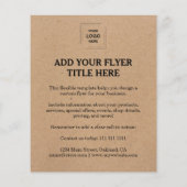 Rustieke Kraft Zakelijke Flyer Ontwerp voor Bedrij (Achterkant)