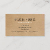 Rustieke Kraft Zakelijke Klant Klantenkaartje (Achterkant)