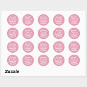 Rustieke kraft zijn koude buiten Baby shower / spr Ronde Sticker (Vel)