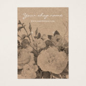  rustieke kraft zwart bloemenoorbel display visitekaartje (Voorkant)