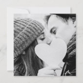 Rustieke Kraft Zwarte Script Trouwfoto Kaart (Achterkant)