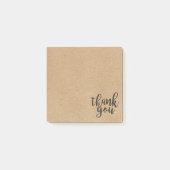 Rustieke Kraftpapier Stijl Dank Je Post-it® Notes (Voorkant)