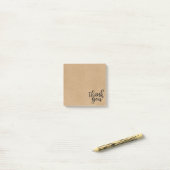 Rustieke Kraftpapier Stijl Dank Je Post-it® Notes (Op bureau)