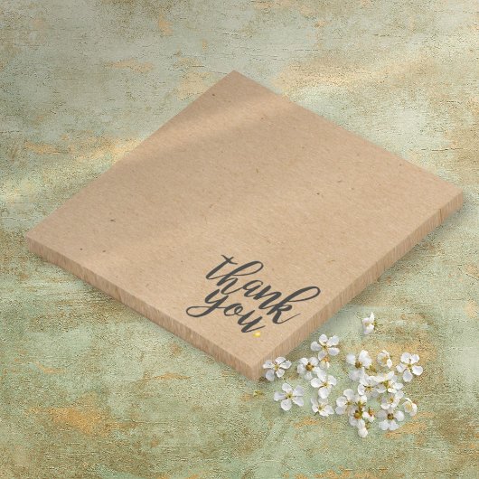 Rustieke Kraftpapier Stijl Dank Je Post-it® Notes