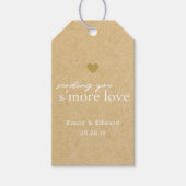 Rustieke Kraft's meer Liefde Custom Wedding Favor  Cadeaulabel (Voorkant)