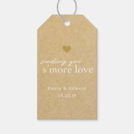 Rustieke Kraft's meer Liefde Custom Wedding Favor  Cadeaulabel