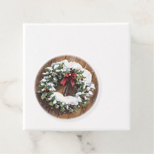 Rustieke krans bedankjes labels (In situ)