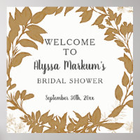 Rustieke krans blad Bruids Shower Welkom Bord