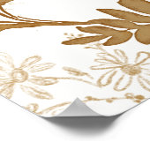 Rustieke krans blad Bruidsontvangst bord Poster (Hoek)