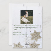 rustieke krans | Boerderij Holly Christmas Foto Feestdagenkaart (Achterkant)