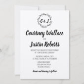 Rustieke krans bruiloft kaart (Voorkant)