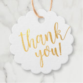 Rustieke krans bruiloft Monogram Echte Gouden foli Bedankjes Labels (Voorkant)