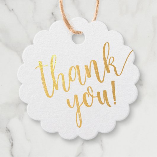 Rustieke krans bruiloft Monogram Echte Gouden foli Bedankjes Labels (Voorkant)