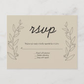 Rustieke krans bruiloft rsvp briefkaarten (Voorkant)