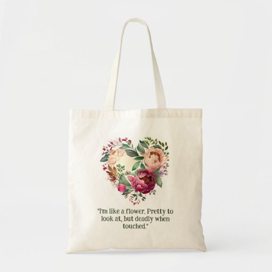 Rustieke krans Canvas tas voor Natuur Lovers Peoni (Voorkant)