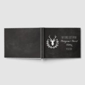 Rustieke Krans Deer Krijtbord Huwelijk Gastenboek (Volledig)