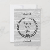 Rustieke Krans Hout Grijs Gelukkig Altijd Na Gebeu Save The Date (Voorkant)