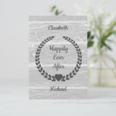 Rustieke Krans Hout Grijs Gelukkig Altijd Na Gebeu Save The Date (Staand voorkant)