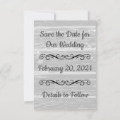 Rustieke Krans Hout Grijs Gelukkig Altijd Na Gebeu Save The Date (Achterkant)