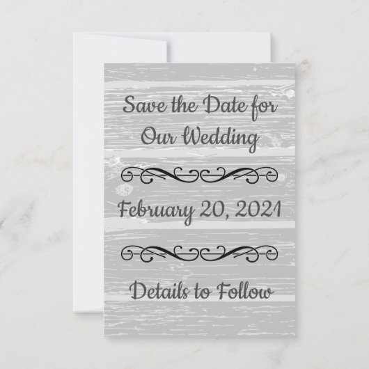 Rustieke Krans Hout Grijs Gelukkig Altijd Na Gebeu Save The Date (Achterkant)