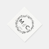 Rustieke krans Initialen Servet (Hoek)