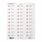 Rustieke krans kerst monogram adres etiket (Full Sheet)