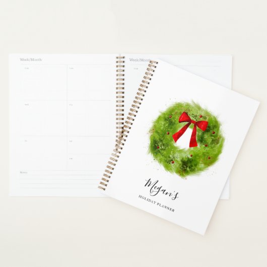 Rustieke krans Kerstvakantie planner (Display)