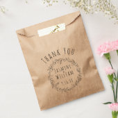 Rustieke krans kraftpapier bedankt gepersonaliseer bedankzakje (Gezegeld)