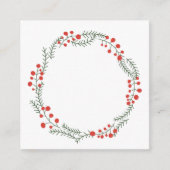 Rustieke krans lijst rand blank schattig kerst informatiekaartje (Voorkant)