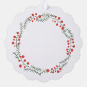 Rustieke krans lijst rand blank schattig kerst ornament kaart (Achterkant)