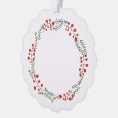 Rustieke krans lijst rand blank schattig kerst ornament kaart (Links)