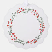 Rustieke krans lijst rand blank schattig kerst ornament kaart (Voorkant)