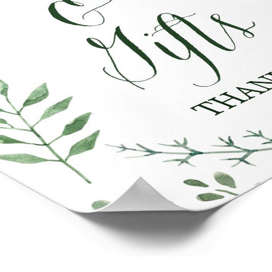 Rustieke krans met groene bladeren Kaarten & Cadea Poster (Hoek)