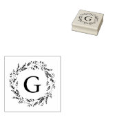 Rustieke krans monogram rubberen stempel (Gestempeld)