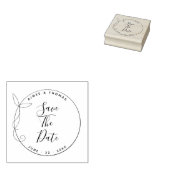  rustieke krans Save the Date Wedding Rubberstempel (Gestempeld)