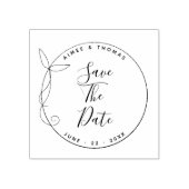  rustieke krans Save the Date Wedding Rubberstempel (Afrduk)