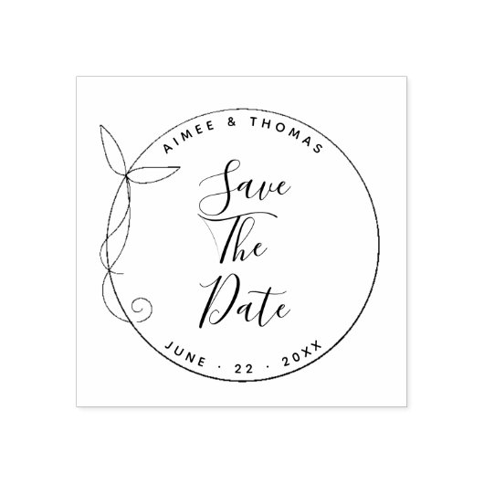 rustieke krans Save the Date Wedding Rubberstempel (Afrduk)