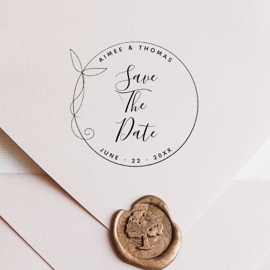  rustieke krans Save the Date Wedding Rubberstempel