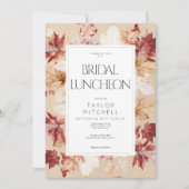 Rustieke Krans Van De Herfst Bladeren Tan Bruids L Kaart (Voorkant)