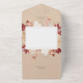 Rustieke krans van de herfst bladeren Tan No Dinne All In One Uitnodiging (Buitenkant)