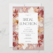 Rustieke Krans Van De Herfst Bladeren Wijn Bruids  Kaart (Voorkant)