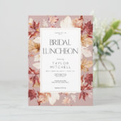 Rustieke Krans Van De Herfst Bladeren Wijn Bruids  Kaart (Staand voorkant)