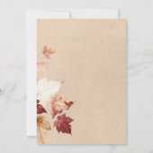 Rustieke Krans van Fall Leaves Tan Couples Douche Kaart (Achterkant)