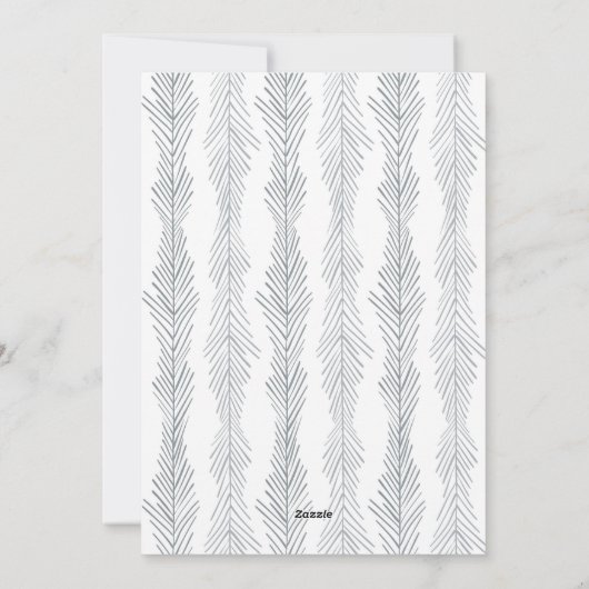 Rustieke Krans & Zilveren Borstel Script Vakantief Feestdagenkaart (Achterkant)