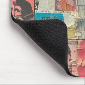Rustieke  krant Patchwork Collage (10) Muismat (Hoek)