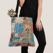 Rustieke  krant Patchwork Collage (10) Tote Bag (Dichtbij)
