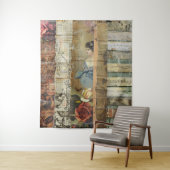 Rustieke  krant Patchwork Collage (10) Wandkleed (In situ)