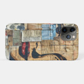 Rustieke krant Patchwork Collage (11) Case-Mate iPhone Case (Achterkant (horizontaal))